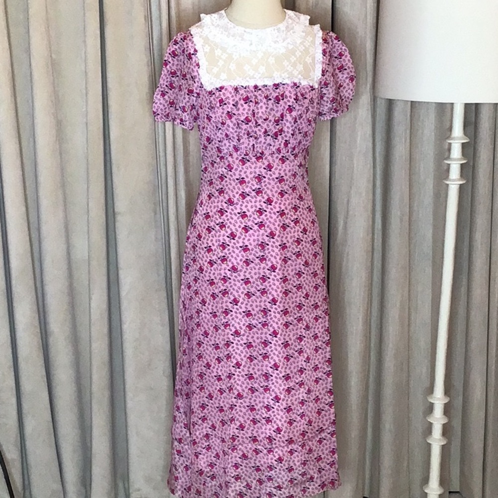 HVN Lace Collar Dress
